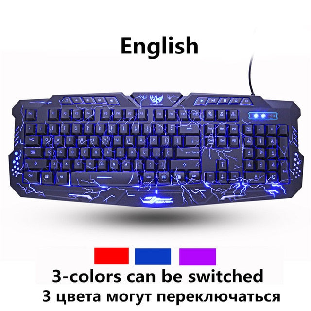 LED 3 Color Gaming Keyboard